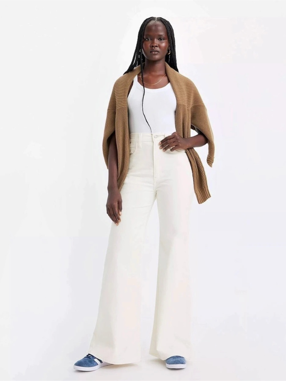 Levi’s Ribcage Bell Corduroy Pants – Cream / Ivory